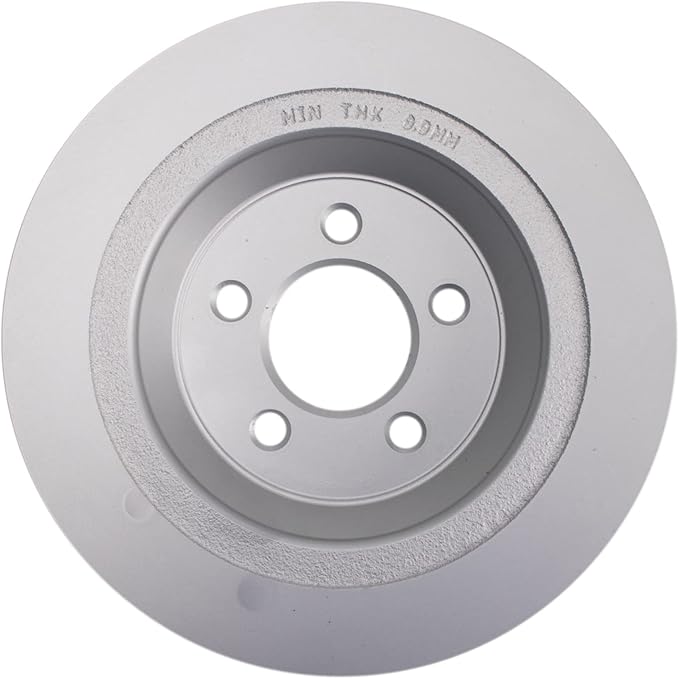 TRQ Rear Brake Rotor Set G Coated Solid Compatible with 2015-2023 Ford Mustang