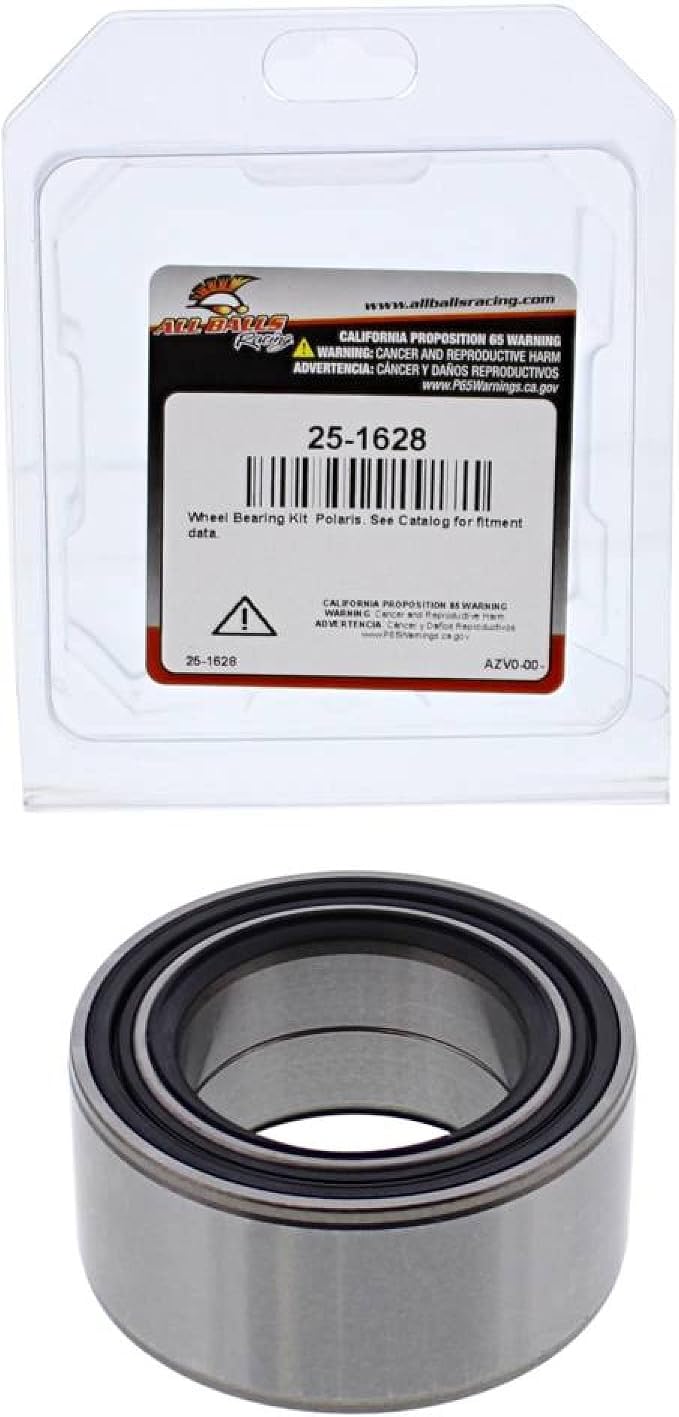 All Balls Racing Wheel Bearing Kit and Rear Wheel Bearing Bundle Compatible with/Replacement for Polaris ATVs