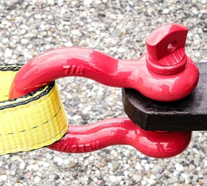 Mytee Products 1/2" Anchor Shackle Forged Carbon Steel w/Alloy Screw Pin WLL # 2.0 Tons (4,000 lbs) | Double Rust Protection Heavy Duty D Ring Shackle for Towing, Rigging & Vehicle Recovery (20 Pack)