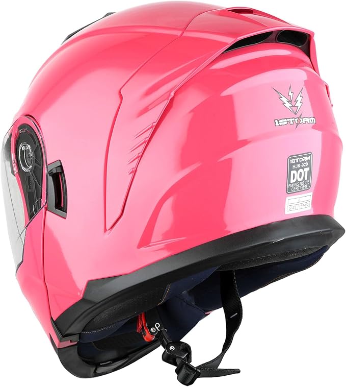 1Storm Motorcycle Street Bike Modular/Flip up Dual Visor Sun Shield Full Face Helmet HJK920