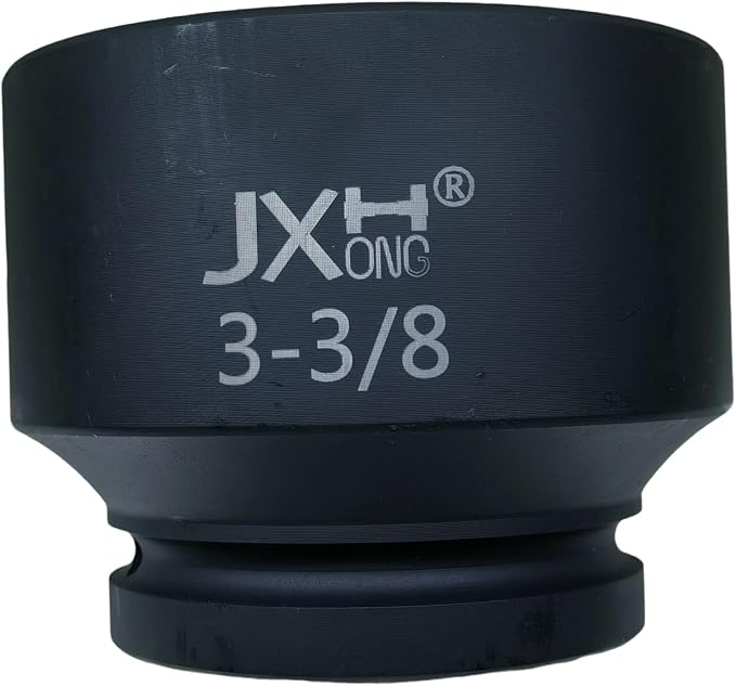 1" Drive 3-3/8" Jumbo Impact Socket, 6-Point, Heat Treated Cr-Mo Alloy Steel