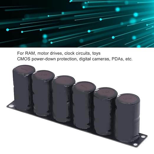 6 in Super Capacitor Set 1 2.7V500F Super Capacitor Capacitor Energy Storage Components 16V 83F for Electronic Devices