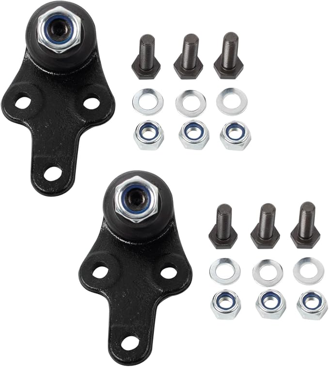 TRQ Front Lower Driver and Passenger Side Ball Joint Set Compatible with 2008-2013 Volvo C30 2006-2013 C70 2006-2011 S40 2006-2011 V50