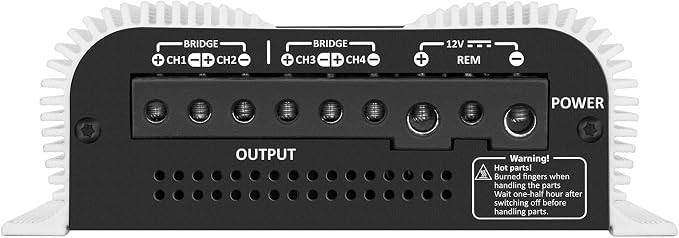 Taramps DS 440x4 2 Ohms Multichannel Amplifier 440 Watts Rms 110x4 Watts Full Range Crossover Fixed Rca/High Level Input 4 Channels Car Audio, Class D