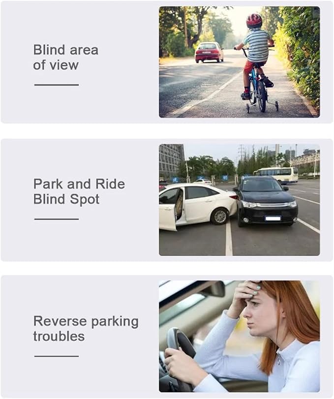 Car Blind Spot Camera,Car Door Side View Camera with Night Vision Assist for Car Surveillance System