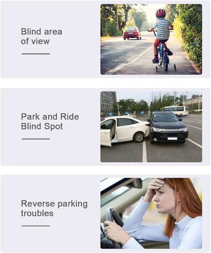Car Door Blind Spot Side View Camera 2pcs Left Right Night Vision Universal Rear View Backup Cameras 80 Degree Horizontal for Car Truck Trailer Surveillance