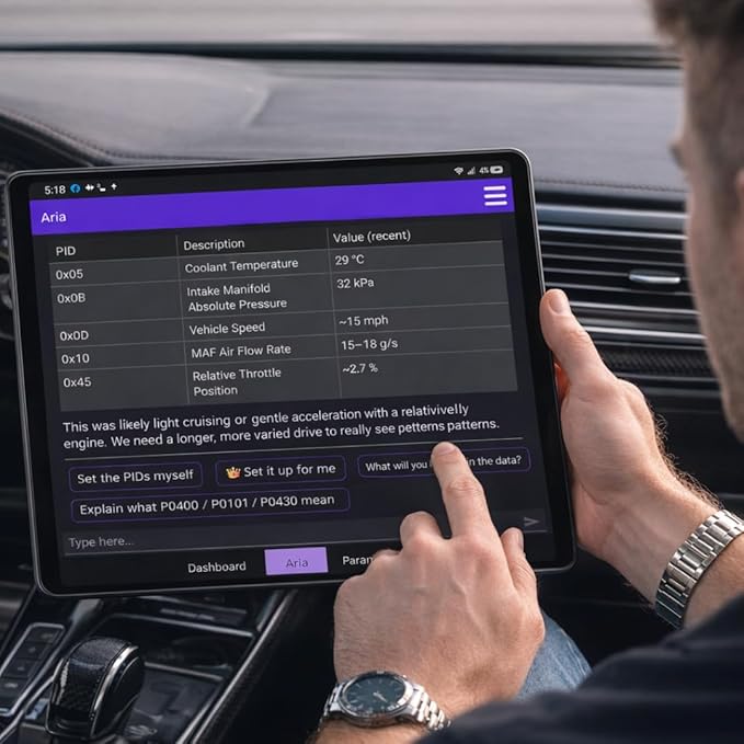 AI-Powered OBD2 Scanner, Wireless Vehicle Diagnostic Tool with Visual Repair Assistance, iOS Android Windows Compatible, Universal Fit for 1996+ Vehicles
