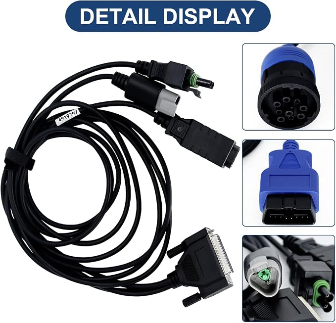 3165033 Inline 6 Data Link Adapter Diagnostic Tool with Instie 8.7 for Cummins Diesel Engine Komatsu Excavator Engine OBDII Scanner Tool 3165033