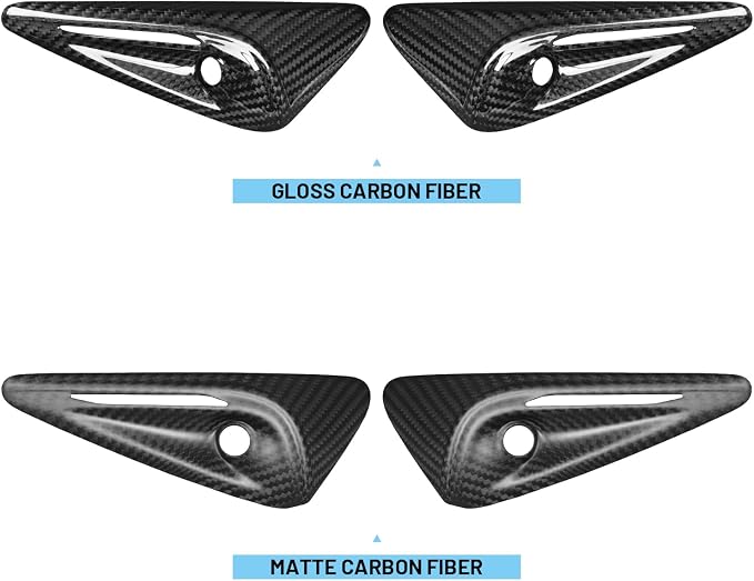 2026 Tesla Model Y Juniper Side Camera Protection Full Cover HW4.0 for Tesla Model 3 2025-2024 Highland Real Carbon Fiber Side Camera Turn Signal Cover 2PCS(Matte Carbon Fiber)