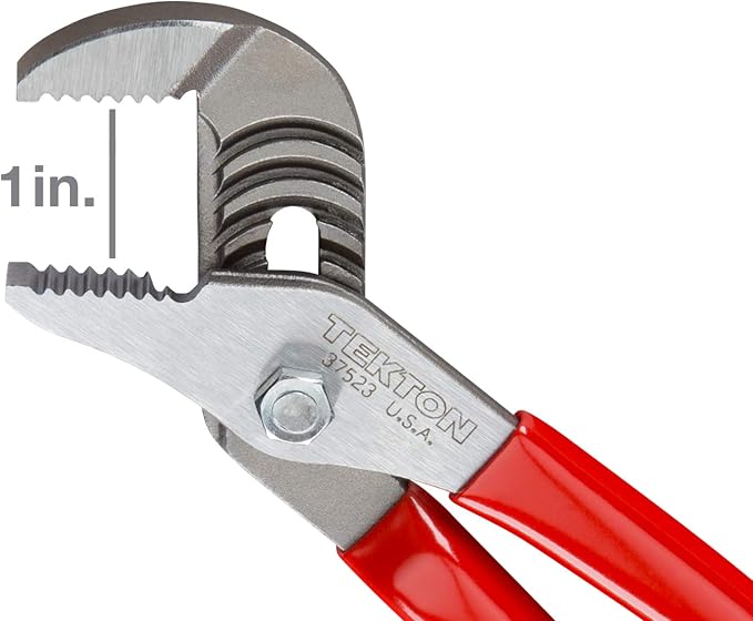 TEKTON 7 Inch Groove Joint Pliers (1 in. Jaw) | 37523 | Made in USA