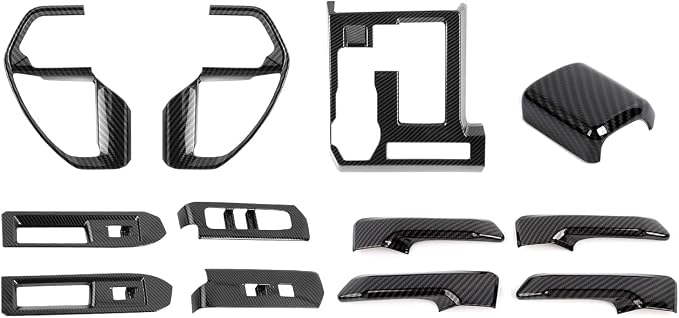 12PCS Center Console Interior Trim Kit for 2024 2025+ Toyota 4Runner | Auto Decor Set/Door Handle Trim/Window Control Panel/Center Console Gear Shift Knob Panel Cover Trim Interior Accessories