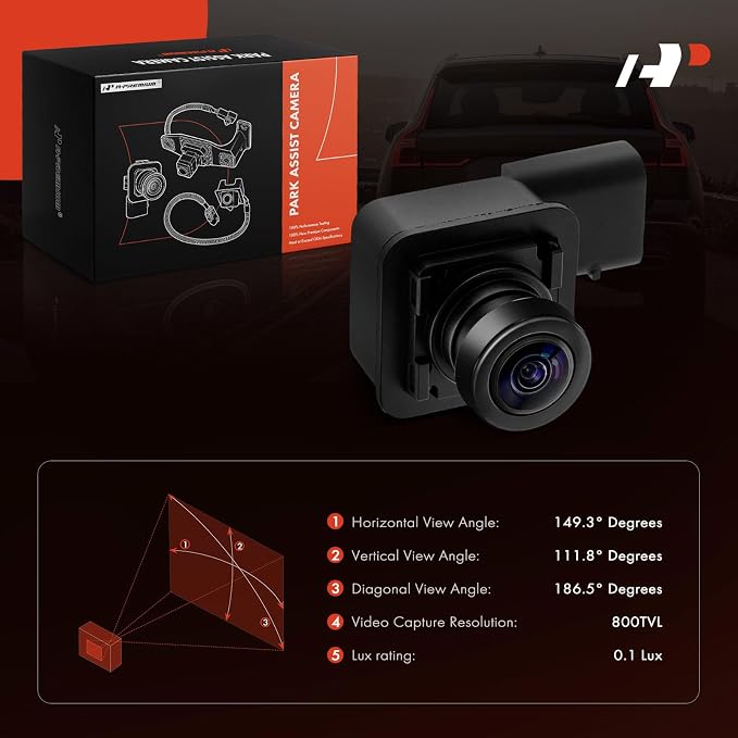 A-Premium Park Assist Camera Rear View Backup Reverse Camera Compatible with Ford Models - 2020 2021 2022, Transit-150, Transit-350 HD