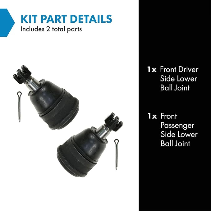 TRQ Front Lower Ball Joint Set Compatible with 71-76 Buick 77-96 Cadillac 71-05 Chevrolet 85-05 GMC Oldsmobile Pontiac