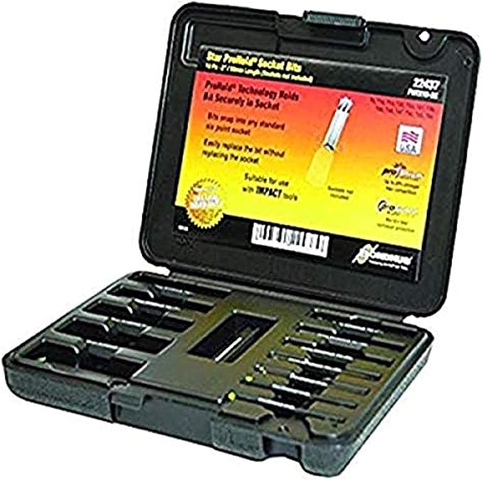 Bondhus 22437 13-piece Star Prohold Socket Bit Set, 2" (Bits Only)