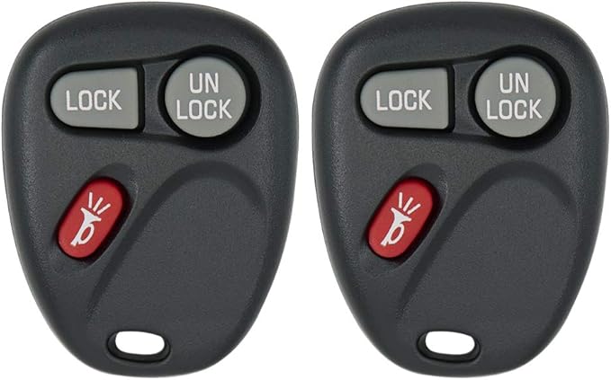 Keyless2Go Replacement for Keyless Entry Car Key Vehicles That Use 3 Button 15732803 KOBUT1BT - 2 Pack