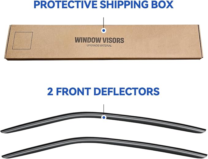 Window Visors Rain Guards Shield for 2010-2025 Chevy Camaro Coupe, Out-Channel Window Vent Wind Deflectors Visors Shades for 10-25 Camaro (Excludes Convertible)