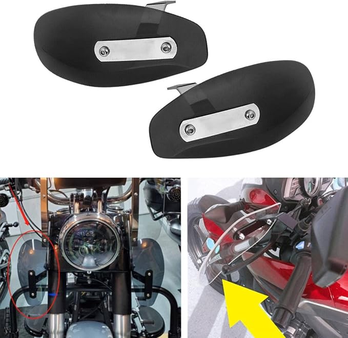 MZS Motorcycle Cover - All Season Weather Outdoor Waterproof Protection + Motorcycle Handguards, Hand Guards Wind Cold Handlebar Protector for Motorbike Street Enduro Adventure Standard Bike Scooter