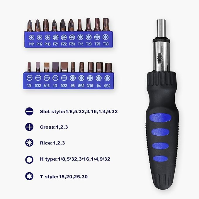 GSTANDARD 129-Piece Mechanic Tool Set | General Household Hand Tool Kit with Plastic Storage Case