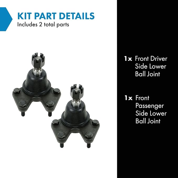 TRQ Front Lower Ball Joint Set Compatible with 1995-2002 Kia Sportage