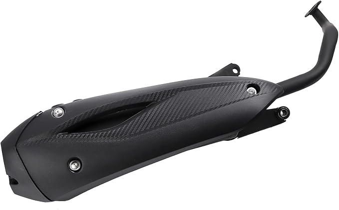 Minho Motorcycle Exhaust Assembly in Heavy Iron Material Compatible with Chinese GY6 125cc 150cc 4-Stroke Engine Scooter Moped RSZ 150 Gas Engine Scooters