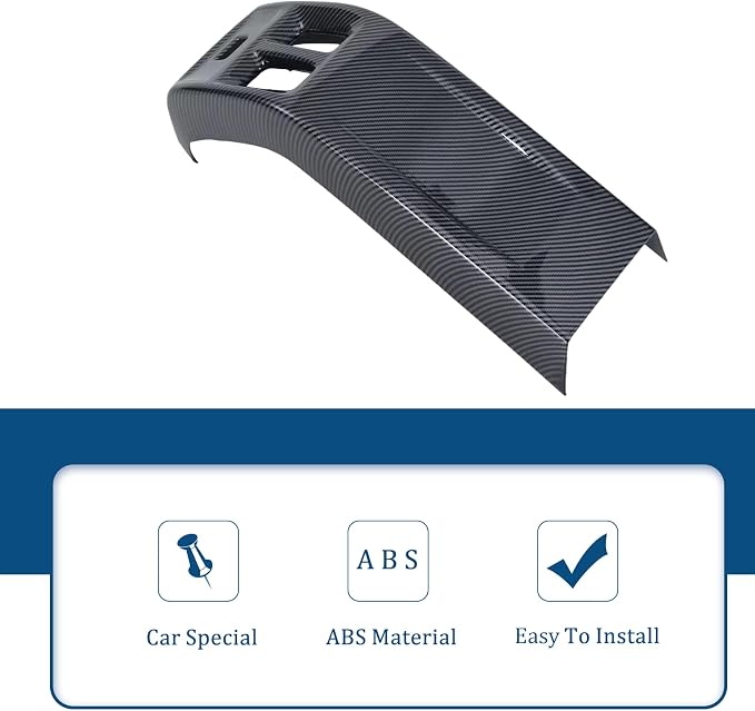 Rear Air Condition Vent Outlet Cover Anti Scratch Rear Center Air Vent Trim Decorative Auto Interior Accessories Kit ABS Material Imitation Carbon Fiber Pattern for Chevrolet Trax 2023-2026