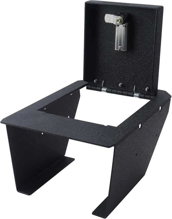 Cybertruck Center Console Safe Box - Organizer Safe Anti-Theft Box Compatible With 2024 Cybertruck Center Console Armrest Lock W/4 Digit Combo Password Lock and Keylock