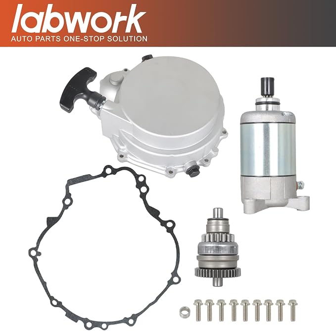 labwork Starter Motor Starter Pull Start Drive Replacement for Polaris Magnum Scrambler Sportsman Trail Blazer Boss Worker Xplorer Ranger Replacement for 3084981 3090085