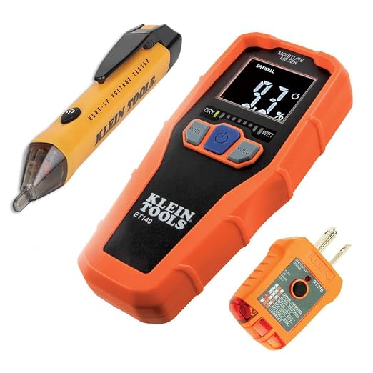 Klein Tools 80023P Home Inspector Tool Kit, RT250 GFCI Outlet Tester, Voltage Tester, Moisture Meter