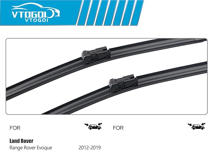 OEM Windshield Wiper Blades Replacement for Land Rover Range Rover Evoque 2012 2013 2014 2015 2016 2017 2018 2019, All Weather Original Factory Quality Front & Rear Wipers Set 24"+21"+10" (Pack of 3)