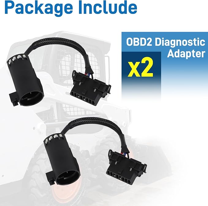 OBD2 Diagnostic Adapter Compatible with Diagnostic Service Analyzer v90, OBD2 Diagnostic Tool Cable Connector Harness for Bobcat, 2Pcs Black