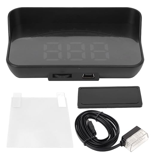 Car HUD Head up Display for car OBDII Head Up with Speed RPM Water Temperature Voltage Alarms and Fatigue Driving Reminder Code Readers & Scan Tools