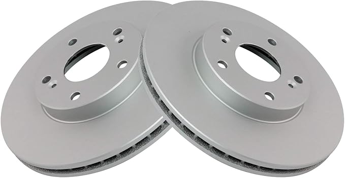 TRQ Front Brake Rotor Set G Coated Vented Compatible with 2013-2015 Acura ILX 1998-2017 Honda Accord 2006-2017 Civic 2016 CR-Z 2003-2011 Element 2013-2014 Fit