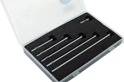 Dial & Electronic Indicator Extension Stem Rod Set 6 Piece 1", 2", 3", 4", 5", 6" Combine to 0-21" Include Plastic Case