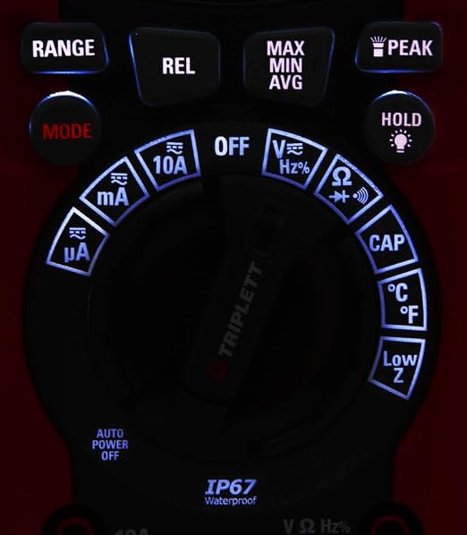 Triplett MM650 CAT IV True RMS 6000 Count Digital Multimeter with Lo Z - AC/DC Voltage, AC/DC Current, Resistance, Temperature, Capacitance, Frequency, Diode, Continuity