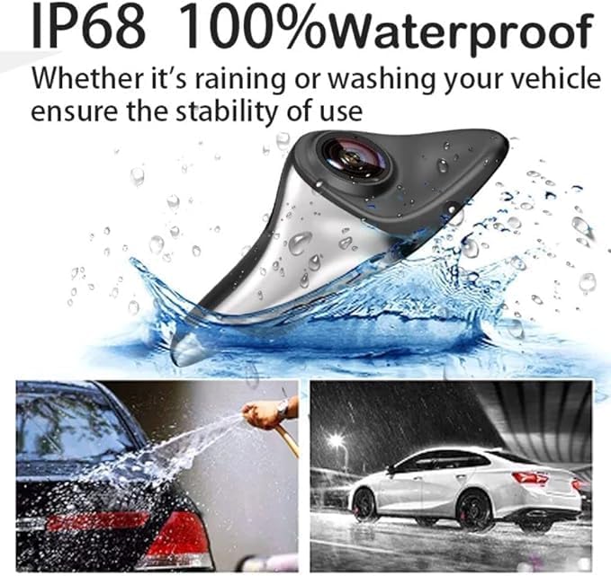 Car Blind Spot Display, HD Side View Camera, Electronic Blind Spot Rearview Mirror Camera with Rotatable Lens (Black)