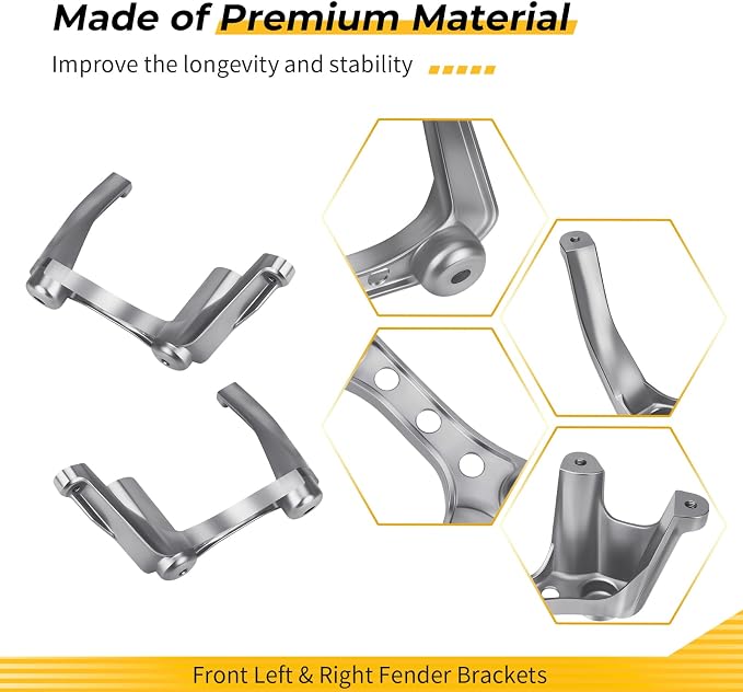 M MATI Front Left & Right Fender Brackets for Yamaha Raptor 350 YFM350 2004-2013 5YT-21514-00-00 5YT-21513-00-00