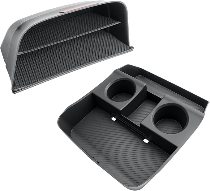BIBIBO 2Packs for 2026 Hyundai Palisade Center Console Organizer 2026 Hyundai Palisade (SE, SEL, SEL Convenience, SEL Premium, XRT Pro, Limited, Calligraphy)Under Console Insert Tray+Divider Organizer