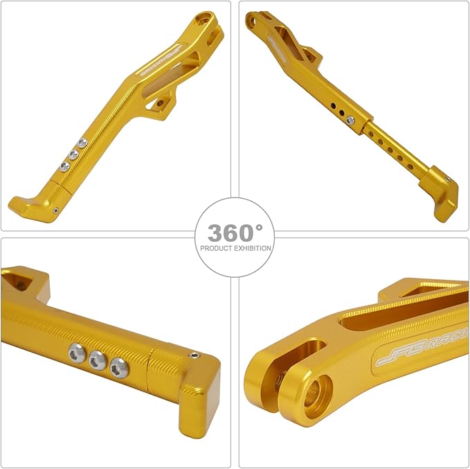 JFG RACING Sur Ron Kickstand,Motorcycle Kick Stand Side Aluminum Alloy CNC Adjustable for Surron Light Bee S/X Segway X160/X260 Talaria Sting Gold