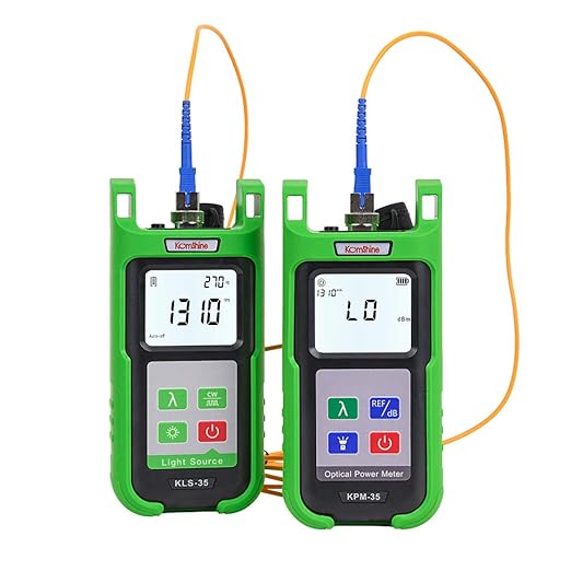 Fiber Optical Power Meter OPM KPM-35 with 850/980/1300/1310/1490/1550/1625nm Wavelengths -70~+10dBm, SM 1310/1550nm Fiber Light Source KLS-35 with SC, FC Connector+LED Light