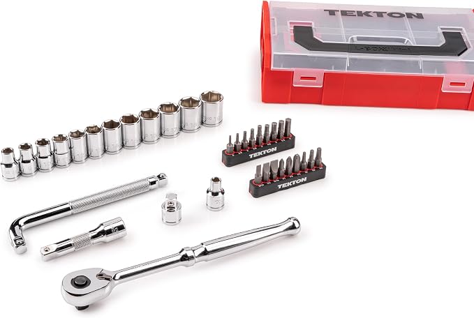 TEKTON 3/8 Inch Drive 6-Point Socket Set, 35-Piece | SKT96200