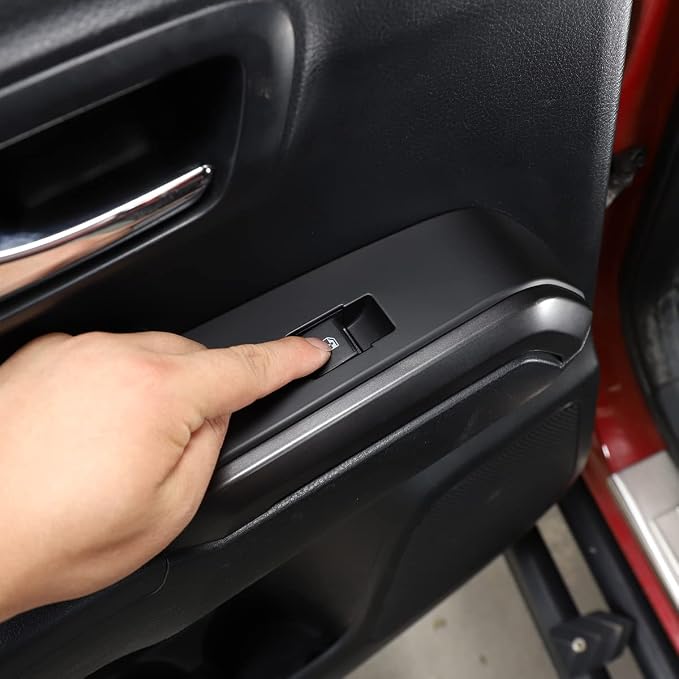 14PCS Full Set Interior Decoration Trim Kit Compatible with Toyot@ Tacoma 2016-2022 Central Control Dashboard Frame Cover Shift Knob Cover Air Vent Trim Cover Window Button Cover (Matte Black)