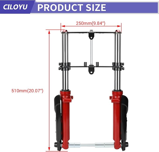 Mini Bike Front Forks Suspension Kit Compatible with Coleman CT100U Baja DB30 Monster Mega Moto MMB80 MMB105 80cc 105cc Motovox MBX10 MBX11 GMB100 TrailMaster Storm 200 Minibike Parts