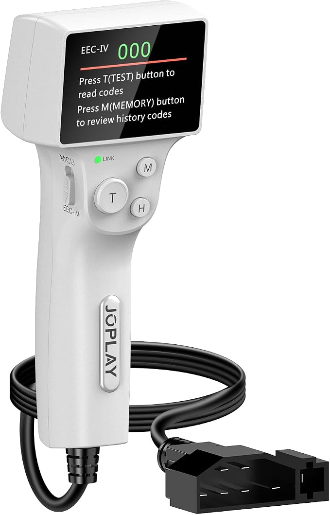 JOPLAY OBD1 Code Reader Compatible with Ford, 2 in 1 Digital OBD 1 Scanner with Built-in Reinforced Pins and 9 Feet Cable OBD 1 Scan Tool Compatible with Ford, Lincoln, Mercury from 1981-1995 (Gray)