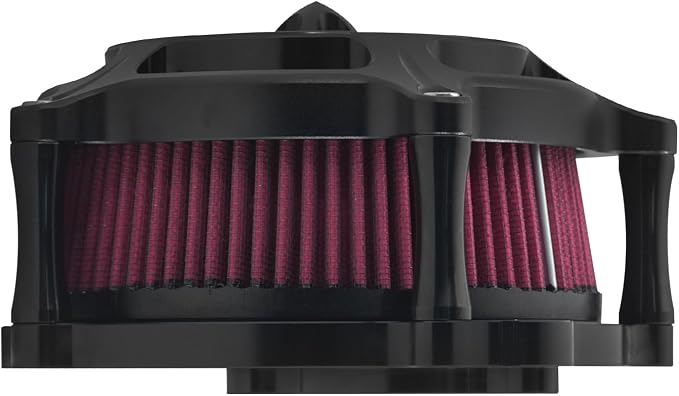 Air Cleaner Filter Aluminum Fit for Harley Touring Road King Street Glide Softail (Black Housing Red Element, D For M8 Touring 17-23 Trike 17-25 Softail 18-24)