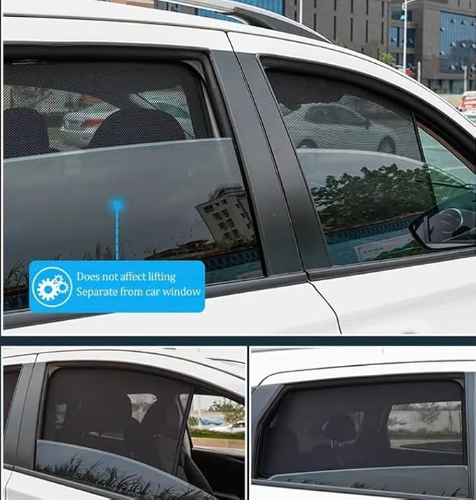 Magnetic Mesh Sun Shade for Chevrolet Equinox 2024-2025, Custom Fit, Side Windows Sun Blind Rear& Port for Baby Protection, UV/Heat Reduction,Privacy Shield
