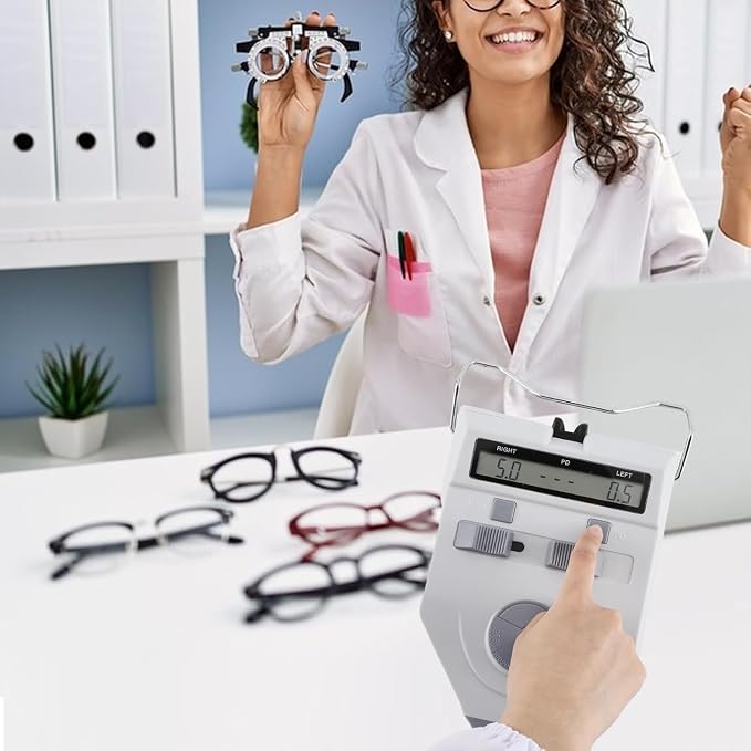 Huanyu Pupilometer Led Pd Meter with Upgrated Nose Pad Pupil Distance Meter Brightness Accuracy Adjustable Pupillometers CE Approved 45-82mm