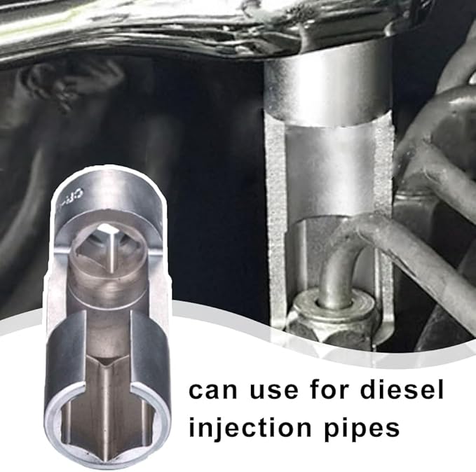 RYANSTAR RACING Professional Diesel Fuel Line Wrench Set – 3/8" & 1/2" Drive, 10-22mm Sockets for Injector Lines, Glow Plugs, Turbo Sensors & Tight Spaces
