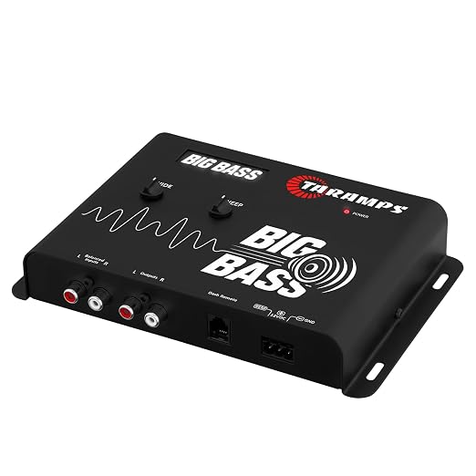 Taramps Big Bass DSP Car Audio Processor Deep Bass Enhancer with Adjustable Frequency and Sweep Controls Subwoofer Impact Booster for Powerful Car Audio Systems