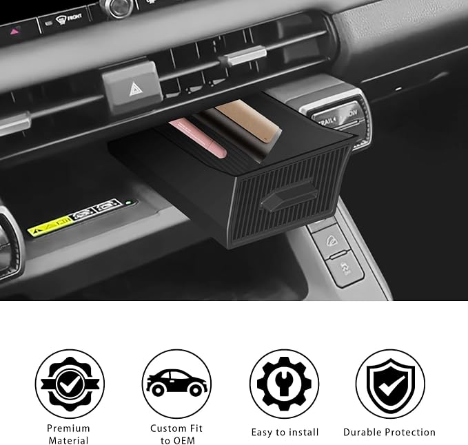 Center Console Organizer Compatible with RAV4 2026 Stable Installation Upper Cubby Drawer Silicone Under Screen Storage Box