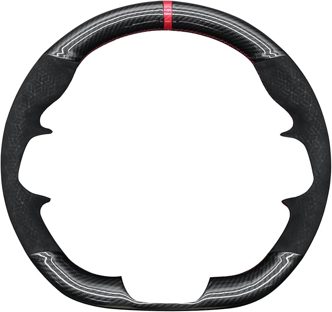 MEWANT Steering Wheel Cover for Ford Mustang 2024 Hand-Stitched Leather Steering Wheel Wrap